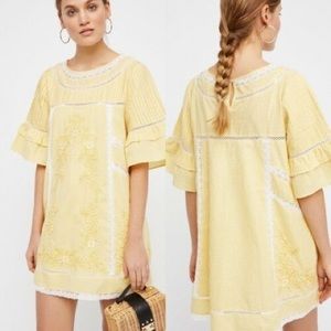 Free People size small yellow gingham dress